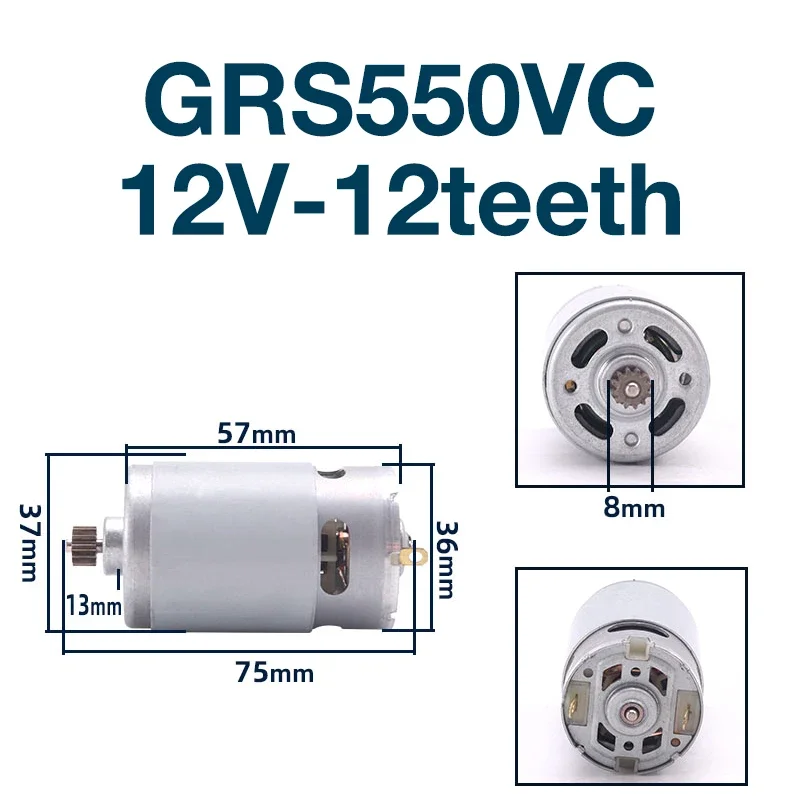 Motor for GRS550VC 7.2V 9.6V 10.8V 12V 14.4V Cordless Li-Ion Drill Motor Accessories Replacement