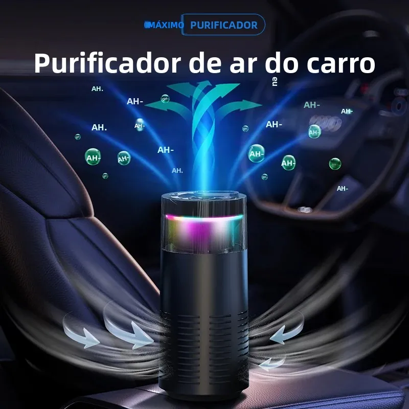 Mini difusor de carro purificador fragrância essencial aroma ar aromaterapia umidificador ambientador perfume óleo montado ionizador gerador