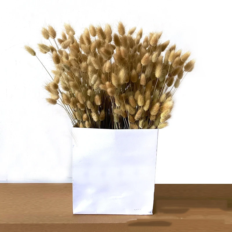 

100pcs Rabbit Tail Grass Dried Flowers Artificial Plant Bouquet Fake Flower Eternal Dog Tail Grass Dried Flower Home Decortaion