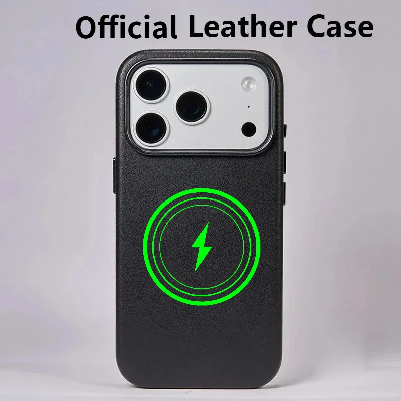 

Роскошный деловой кожаный чехол с магнитной зарядкой Napa для IPhone 17 Pro Max Air 15 14 13 12, оригинальный чехол с беспроводной зарядкой и коробкой