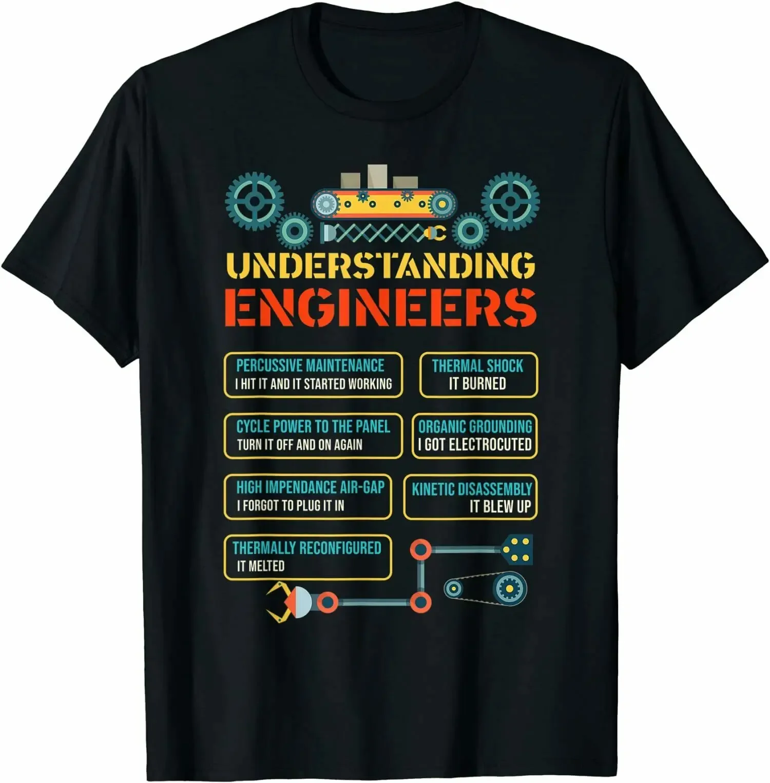 Understanding Engineers Funny Engineering Great Gift T-Shirt S-3XL Men's 100% Cotton Casual T-shirts Loose Top Size S-3XL
