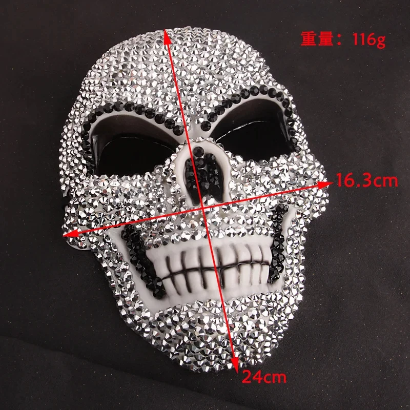

Skeleton Diamond Half Face Mask Halloween Party Masquerade Costume Prop Scary Skull Cosplay Accessories hf5]]