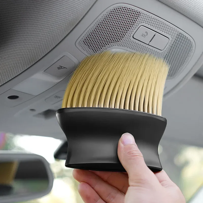 Dust brush, automotive supplies, dust removal, air conditioning vents, interior, fine seams, dust cleaning, soft bristled brush,