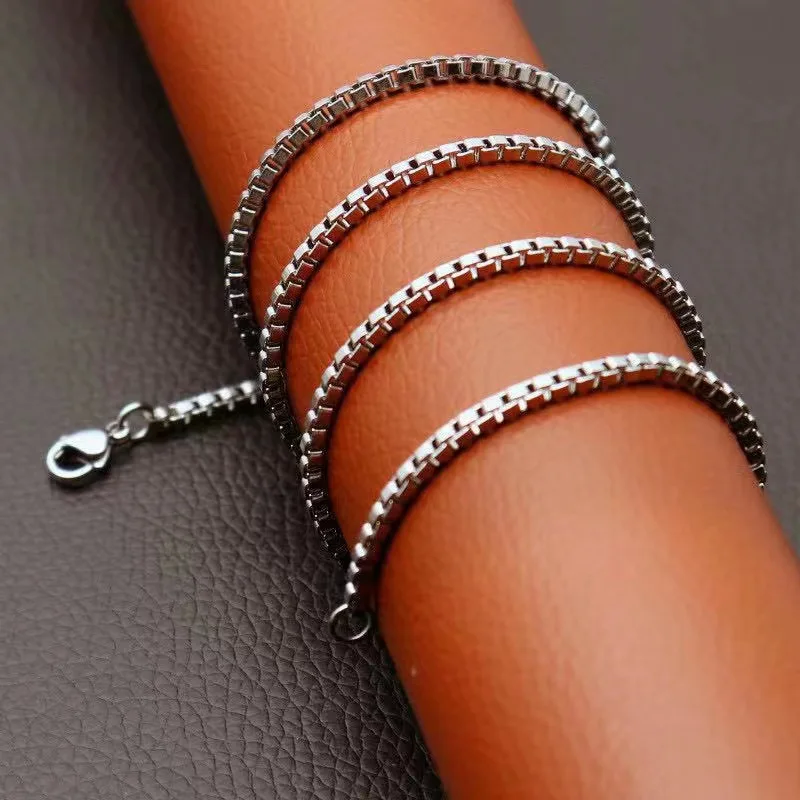 Silver Chain 0.8 45+5cm 40+5cm