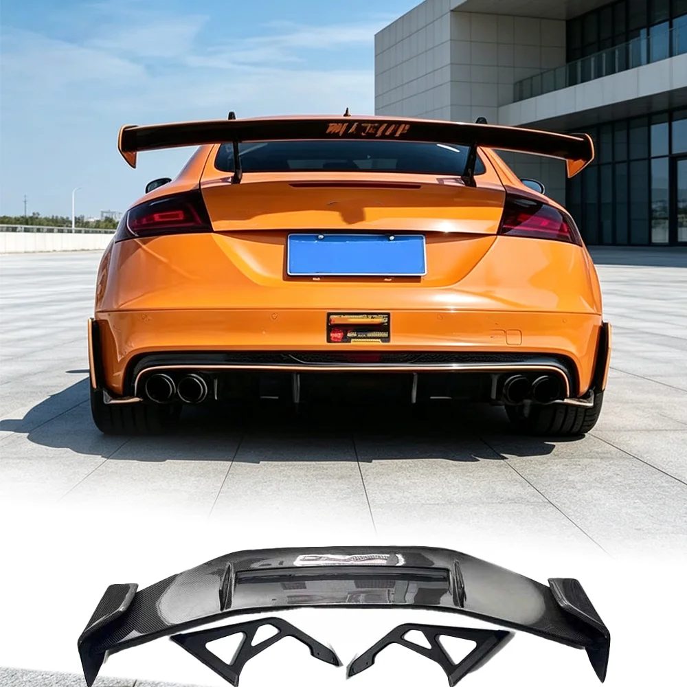 for Audi TTS MK2 MK3 high-quality carbon brazing rear spoiler unpainted luggage trunk tail wing car modification accessories