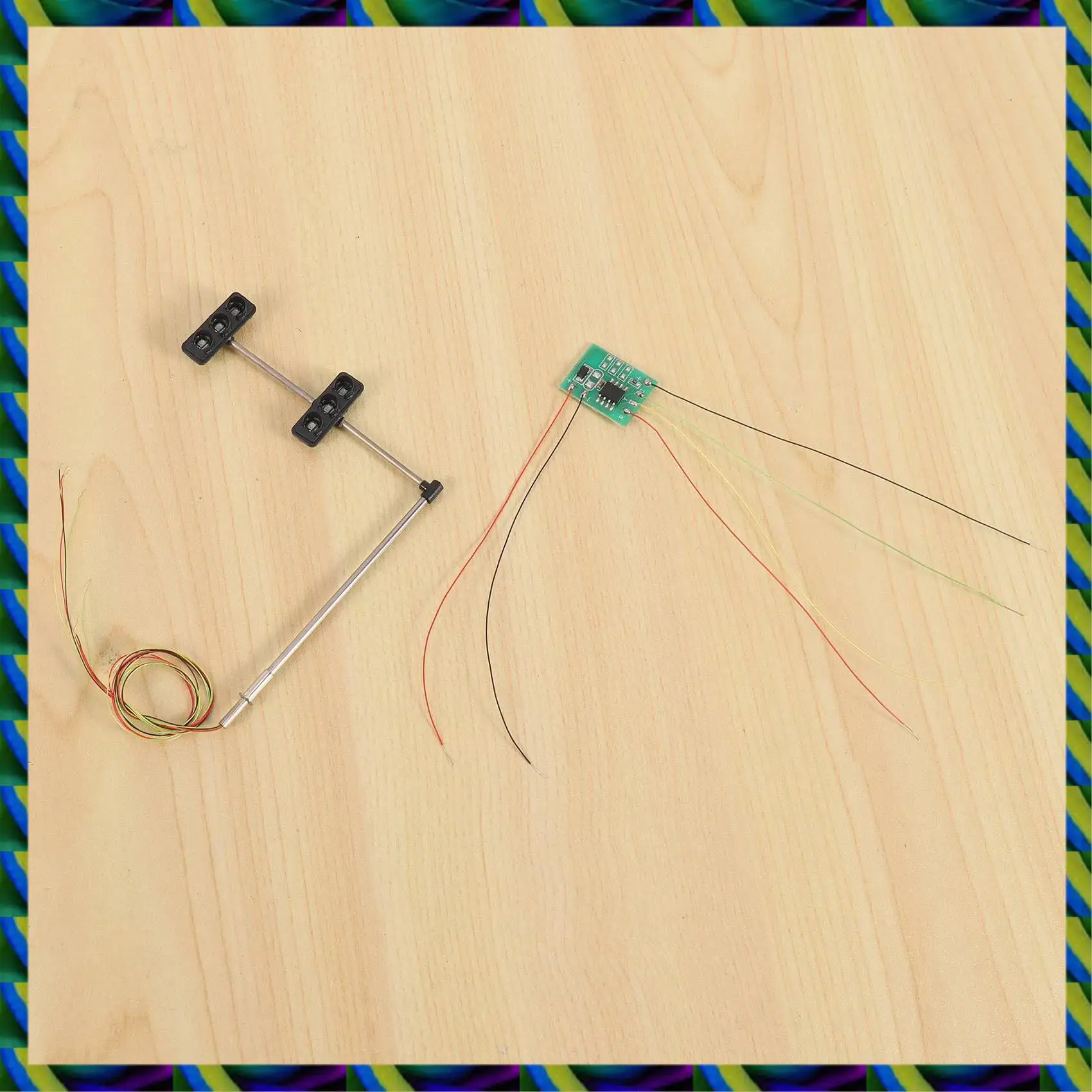 Daily 2X 3 Color Traffic Light Signals Ho Oo Scale Model 6LED For DIY Sand Table Crossing Street Construction Model 4