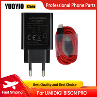 100% Original New Umidigi Bison Pro Charger Official Quick Charging Adapter + USB Cable Data Line Umidigi BisonPro Phone