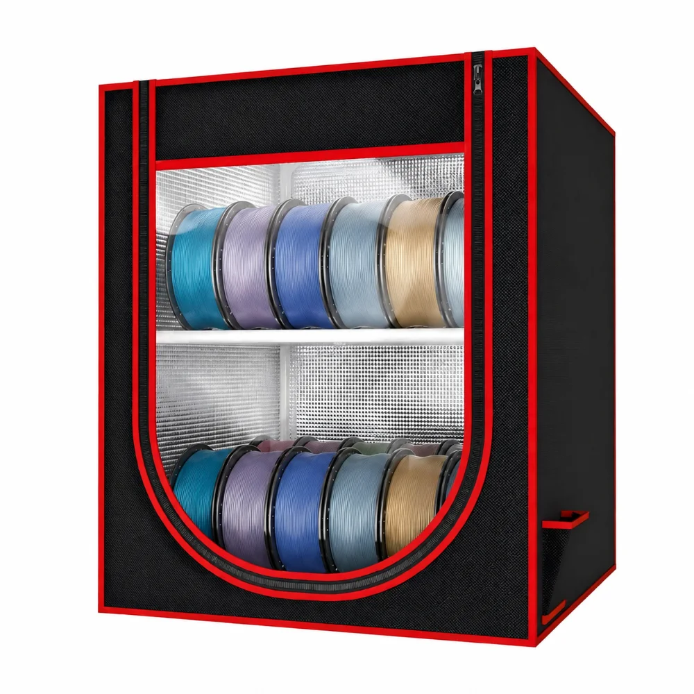 Dual Tier 3D Printer Filament Storage Rack Dustproof Sealed 3D Printing Filament Container Moisture-Resistant Waterproof