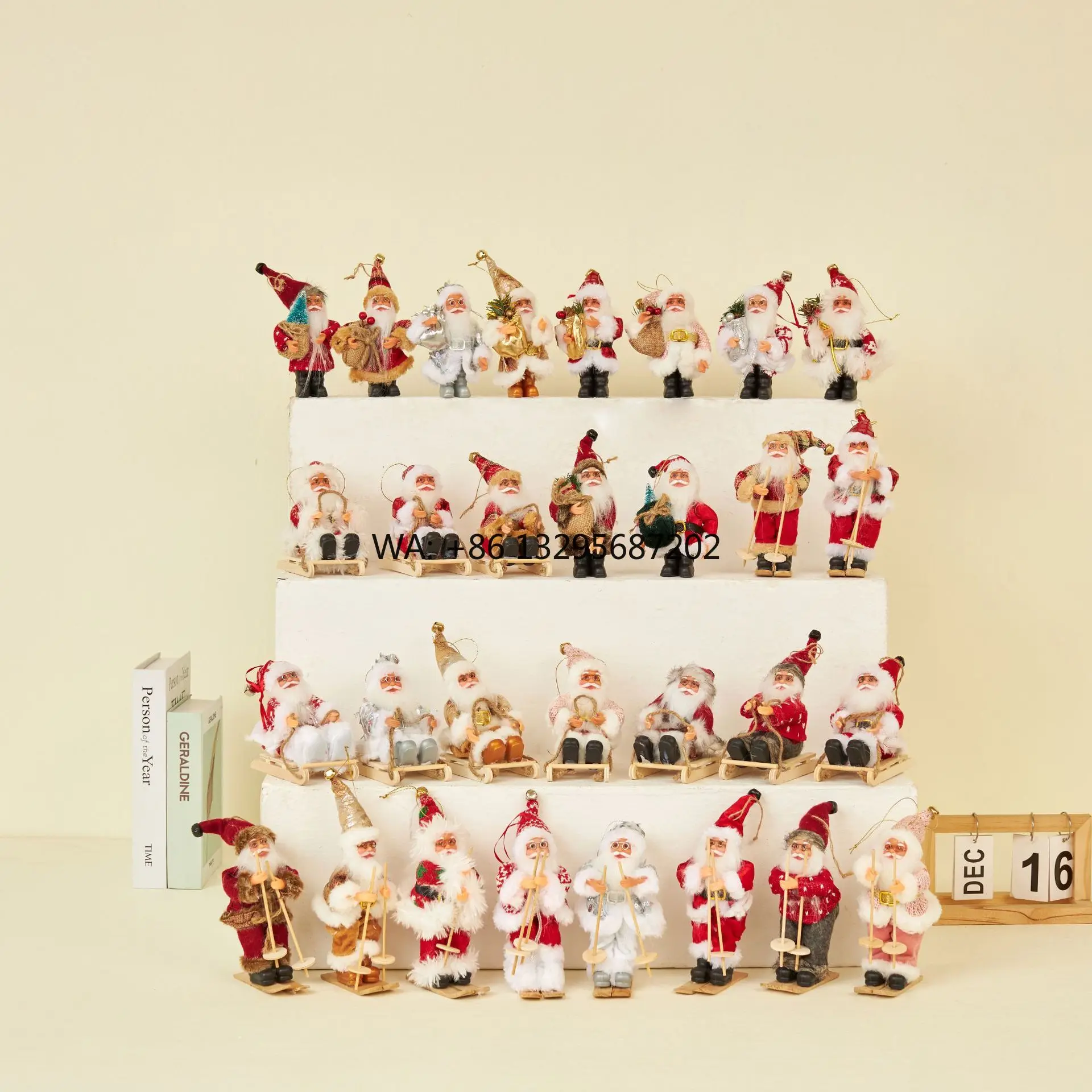 

MaoSheng Wholesale Christmas Home Decoration Dolls Plastic High Quality Santa Claus Doll