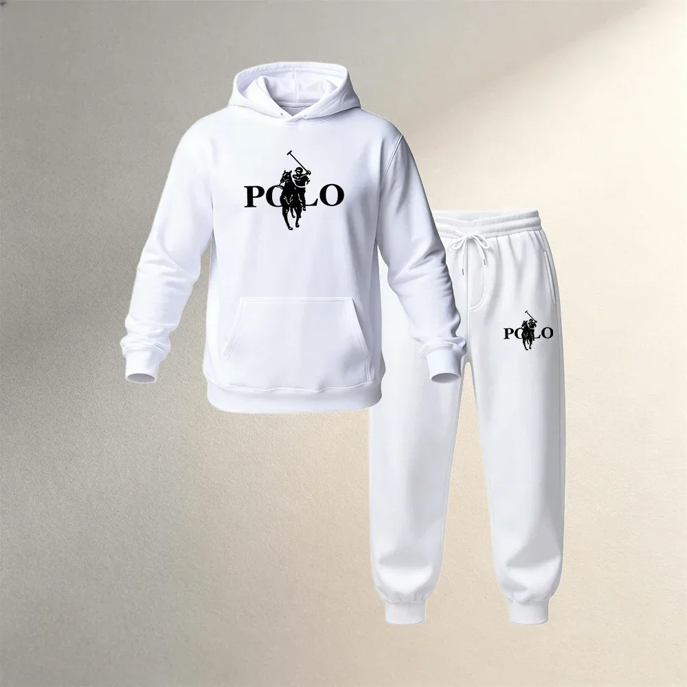 2026 New Men's Hoodie Set - 2-piece Set for Autumn/Winter, Sporty, Casual, Fashionable and Warm