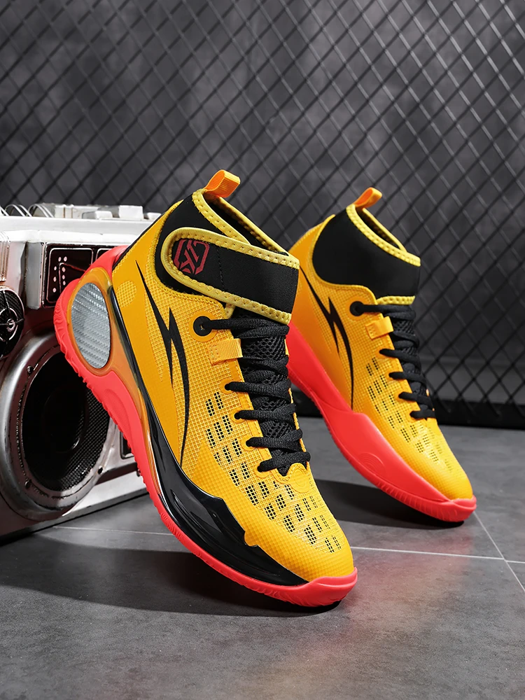 High Quality Basketball Shoes Basketball Shoes Mens Sneakers Autumn High Top Anti Slip Outdoor Sneakers Mens Fitness Shoes