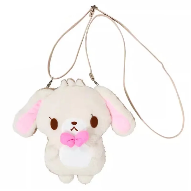 

Sugarbunnies Plush Crossbody Bags for Women Fluffy Bunny Kawaii Cute Shoulder Bag Double Sided Pattern Small Sling Messenger Bag