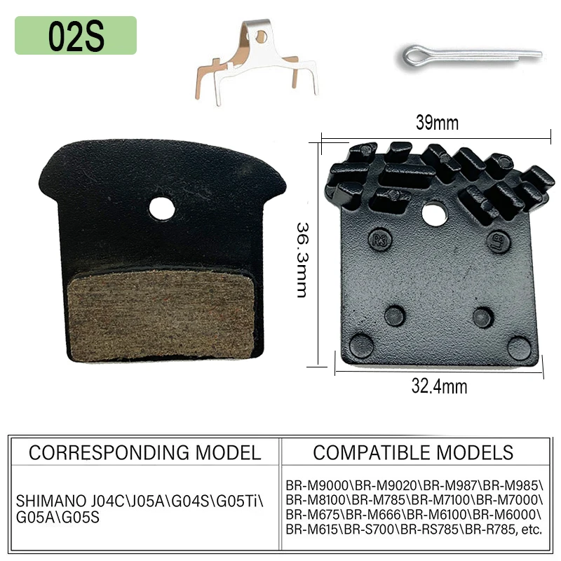 1pair MTB Hydraulic Brake Pads Ceramic Road Mountain Bicycle Disc Brake Pad Heat Dissipation fit for Shimano L05A J04C H03C NUTT