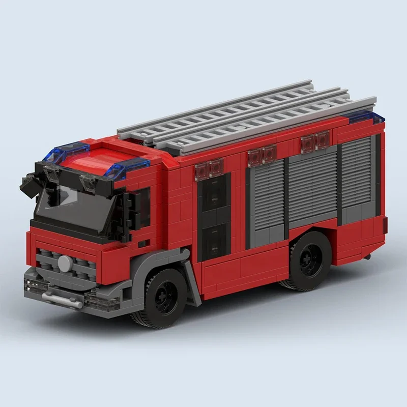 City Car Model Moc Building Bricks Japan Fire Foam Tender Car Technology Modular Blocks Gifts Christmas Toys DIY Sets Assembly