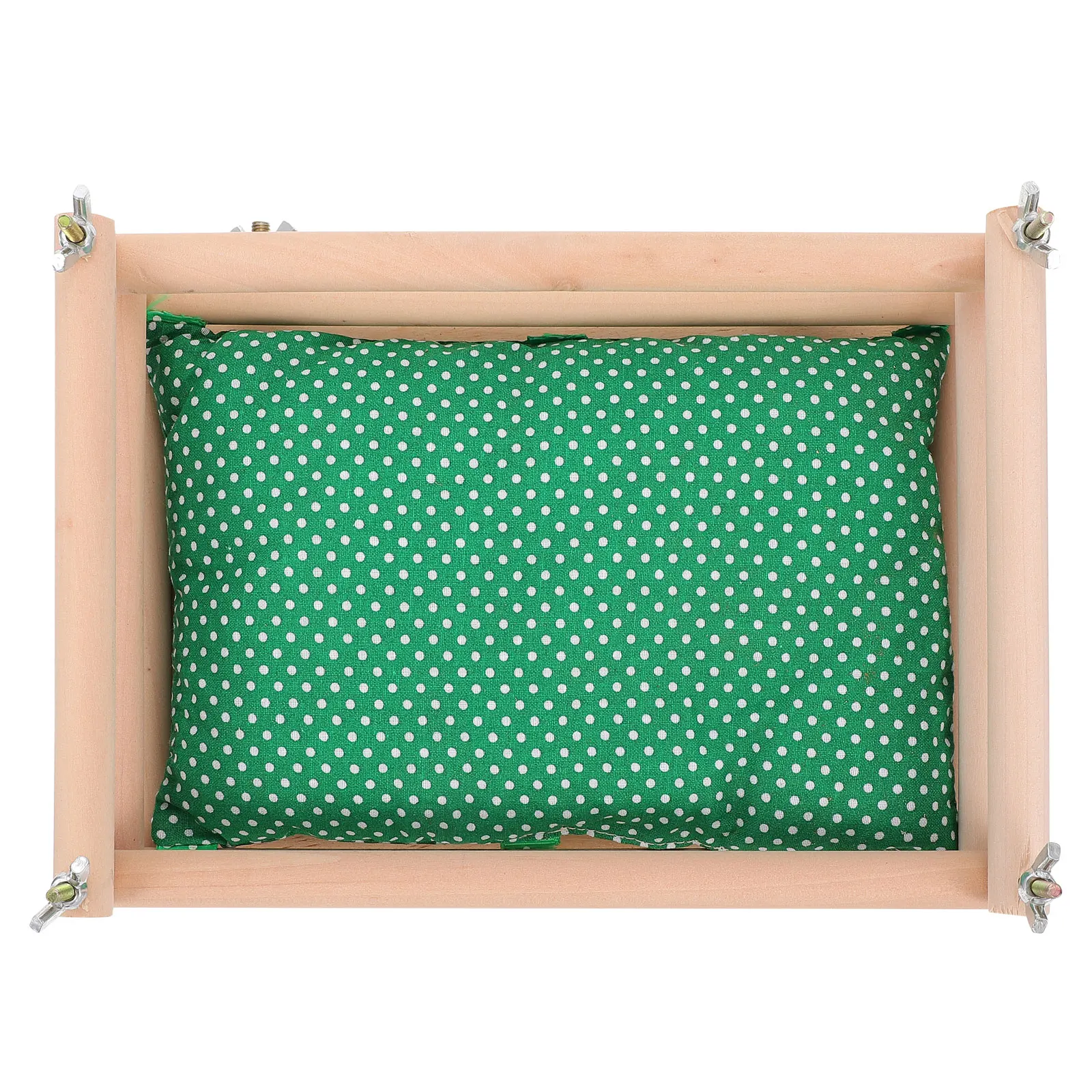 

Wooden Hanging Bed for Hamsters Small Animals Warm Cozy Nest with Cotton Cushion Stable Structure Decor
