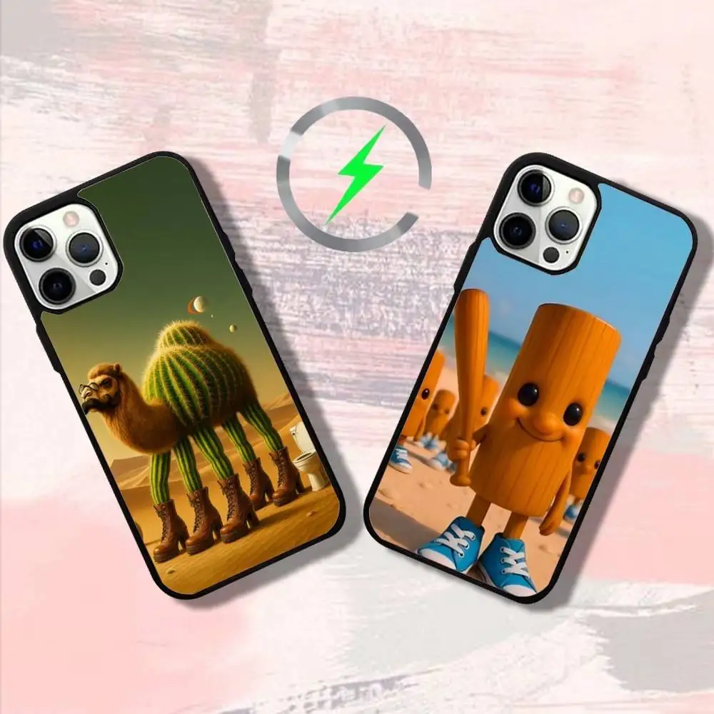 

Art Brainrot Phone Case For iPhone 17,16,15,14,13,12,11,Pro,Max,Plus,Mini,SE4,E Magnetic Magsafe Wireless Charging
