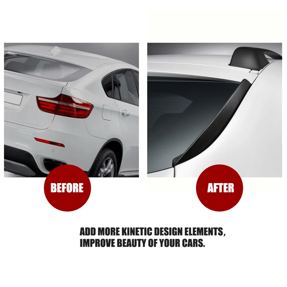 PU Rear Window Wing Spoiler Boot Lip for BMW X6 E71 2008 - 2013 Rear Window Side Spoiler Wing Lip Car Styling