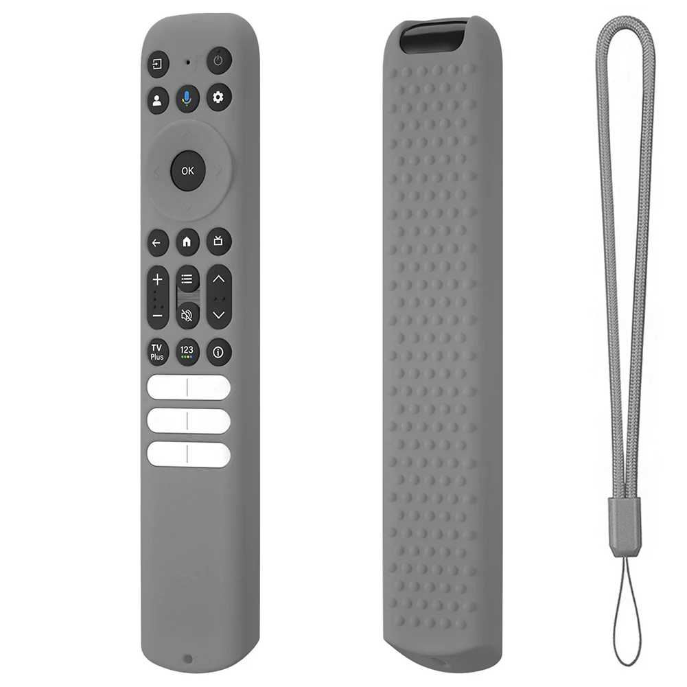 Silicone Cover with Lanyard Protective Cover Shell Shockproof Television Remote Cover for TCL RC813 RC902V RC923 Remote Control