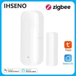 IHGENO-Détecteur de capteur de porte et fenêtre Zigequation, application Tuya Smart Life, protection de la sécurité à domicile, système d'alarme pour Alexa, Google Assistant