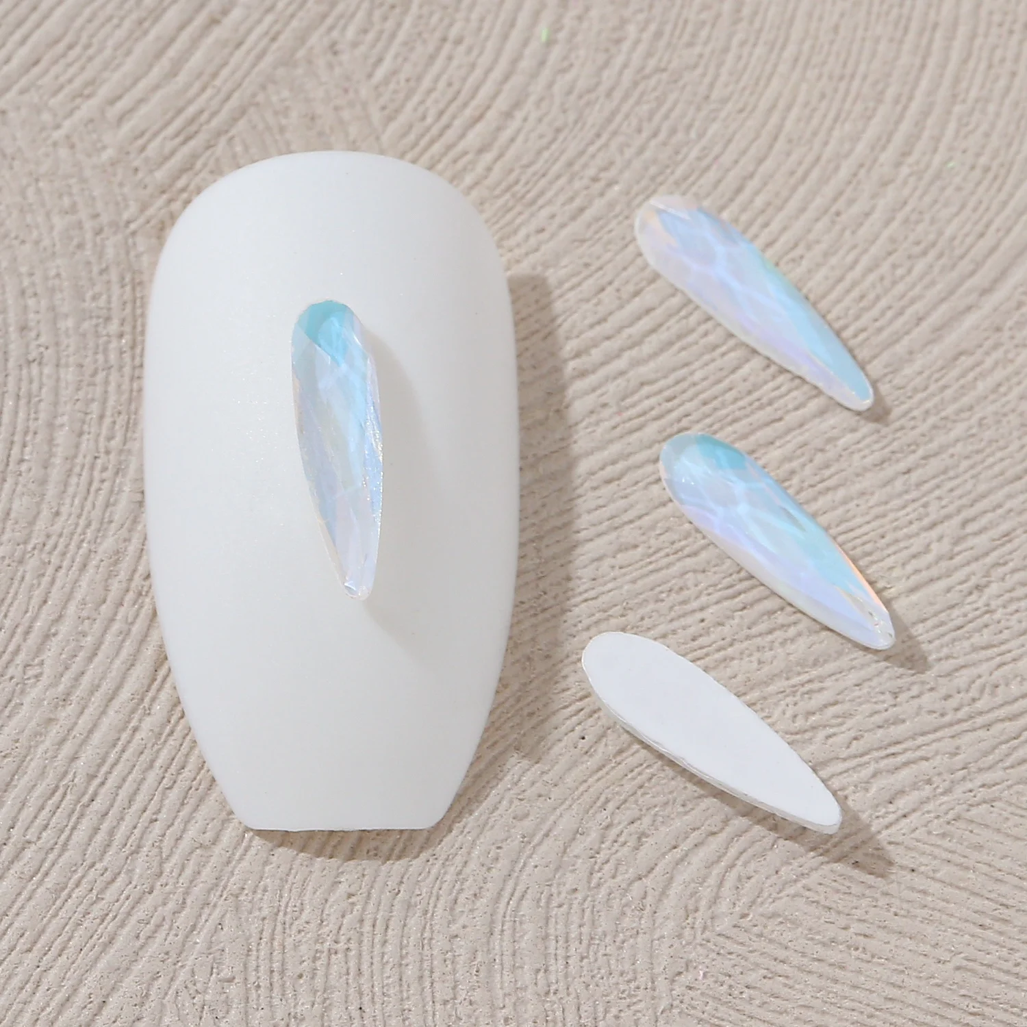 أحجار راين فنية للأظافر بقاع مسطح ، موكا نيون ، زجاج لامع ذاتي اللصق ، ديكور أظافر ثلاثي الأبعاد كريستال ، بيع بالجملة ، 3x10mm #6