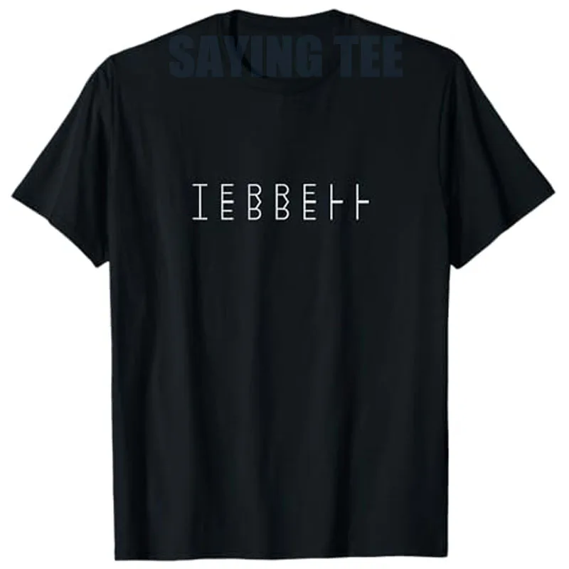 

Terrell Reflections - Personalized Mirrored Last Name Art T-Shirt Letters Printed Y2k Streetwear Clothes Novelty Gift Saying Tee