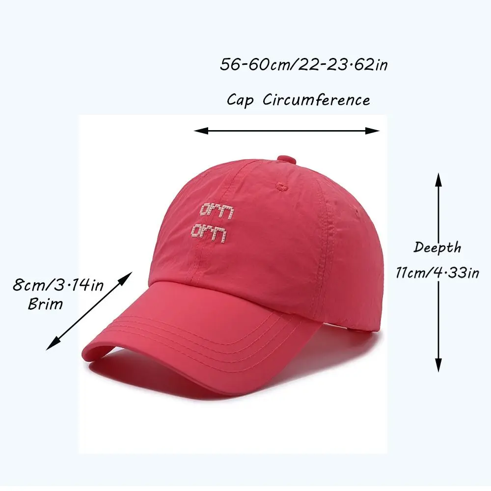 Gorra de béisbol ajustable a la moda con estampado de letras gorra con visera transpirable de secado rápido gorra con visera para adultos deportes