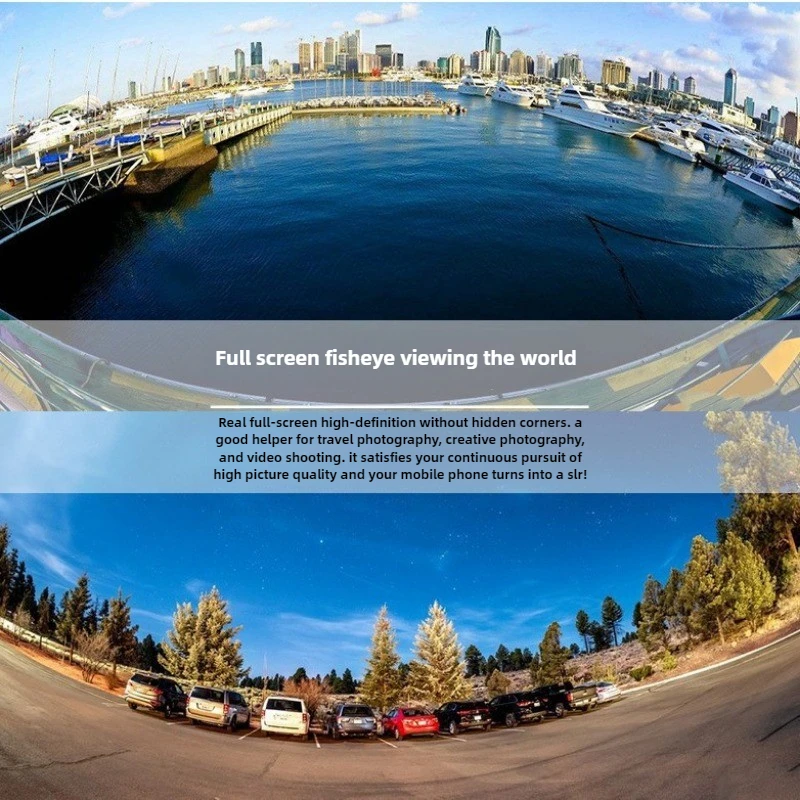 2025 عدسة ماكرو متنقلة 30-90 ملم 238 °   عدسة عين السمكة للسفر في الهواء الطلق عدسة خارجية عالية الوضوح للتصوير الفوتوغرافي بشاشة كاملة