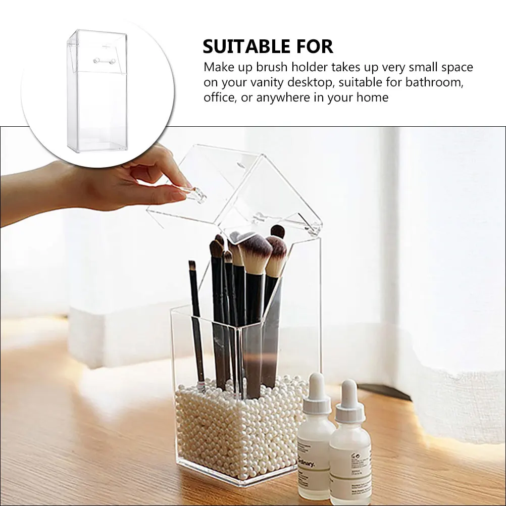 Organizador de maquillaje, portalápices, caja de papelería, lápiz, soportes acrílicos estéticos para hombre