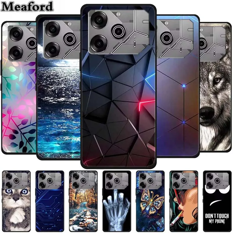 For Tecno Pova 6 Pro Case Animals TPU Silicone Soft Back Cover Phone Cases for Tecno Pova6 Pro LI9 Protective Wolf Cool Bumper