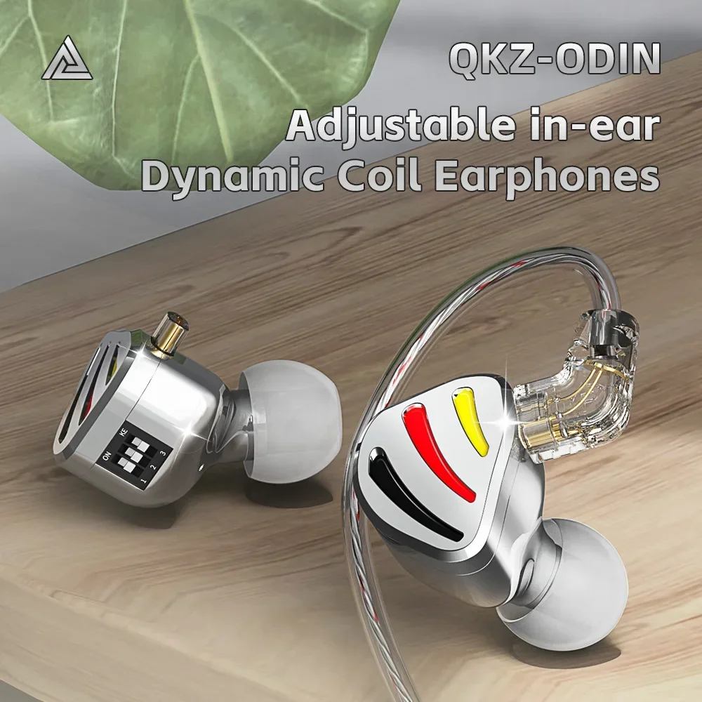 QKZ ODIN HiFi in Ear Earphones Tuning Tunable Wired Headphone Monitor Bass Headsets Switch Adjustment Earphone IEM Earbud New