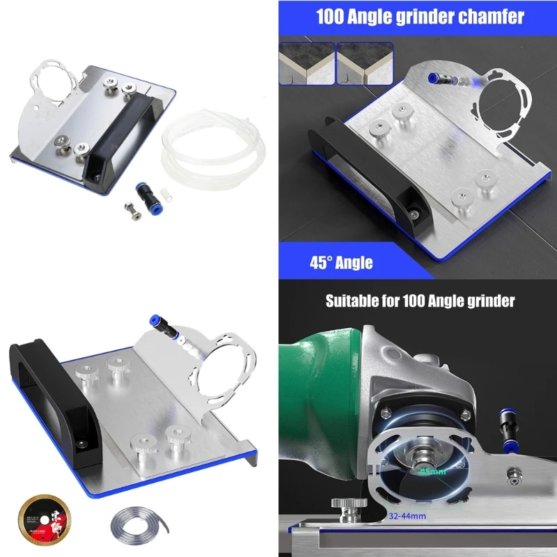 

Angles Grinder Stand for Tile 45° Chamfer Cutting Angles Grinder Stand Grinder Holder Multifunctional Chamfering Machine