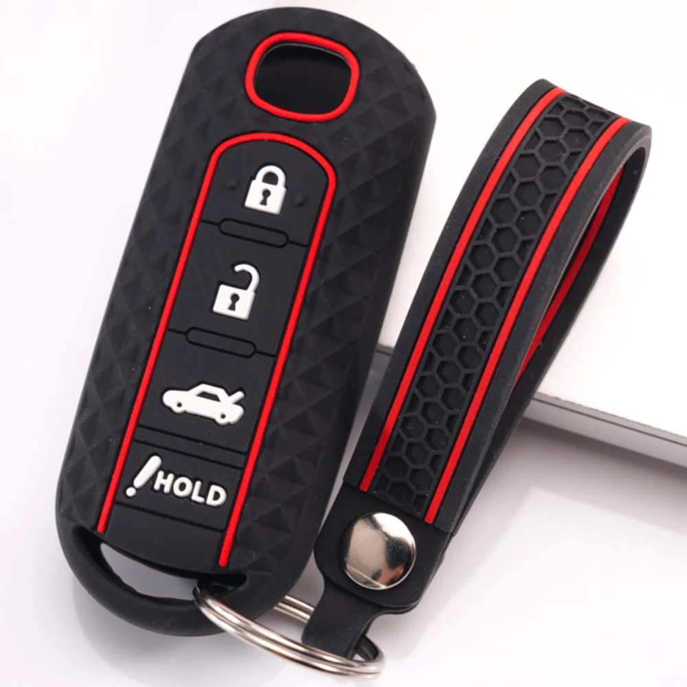 Key Case Cover With Wrist Strap For Mazda 3 Axela 6 Atenza CX3 CX5 CX8 CX9 CX30 CX50 CX60 MX5 MX30 Premium Protective Durable