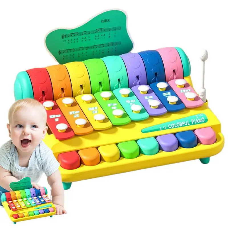 

Toy Piano Interactive Knocking Piano Toy Colorful Musical Instruments Early Learning Educational Piano Keyboard For Birthday