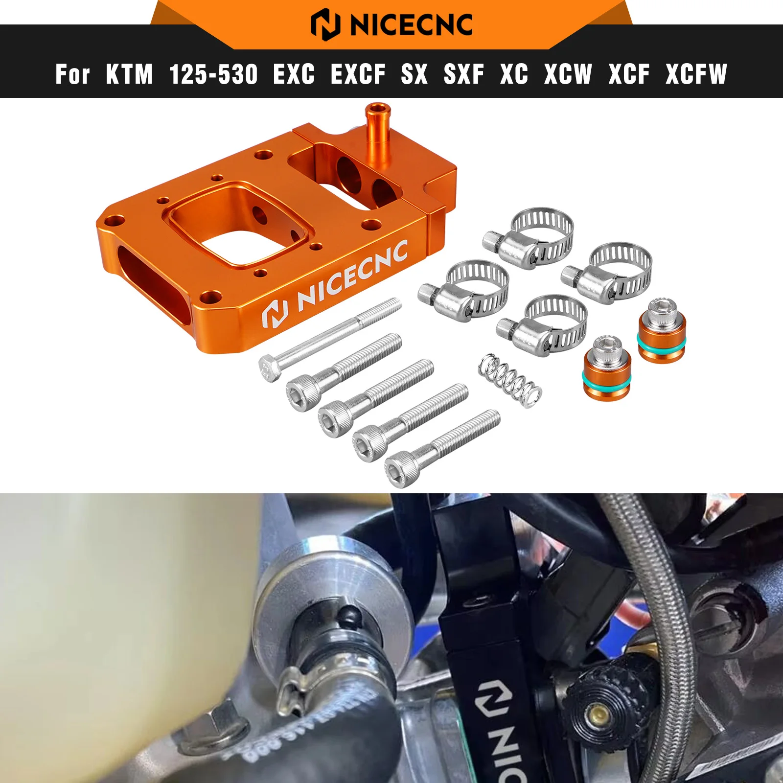 

NICECNC For KTM TPi EXC 300 250 XCW Six Days Husqvarna TE 300i 2018-2023 GasGas EC300 2021-2023 TPi Injector Relocation Block