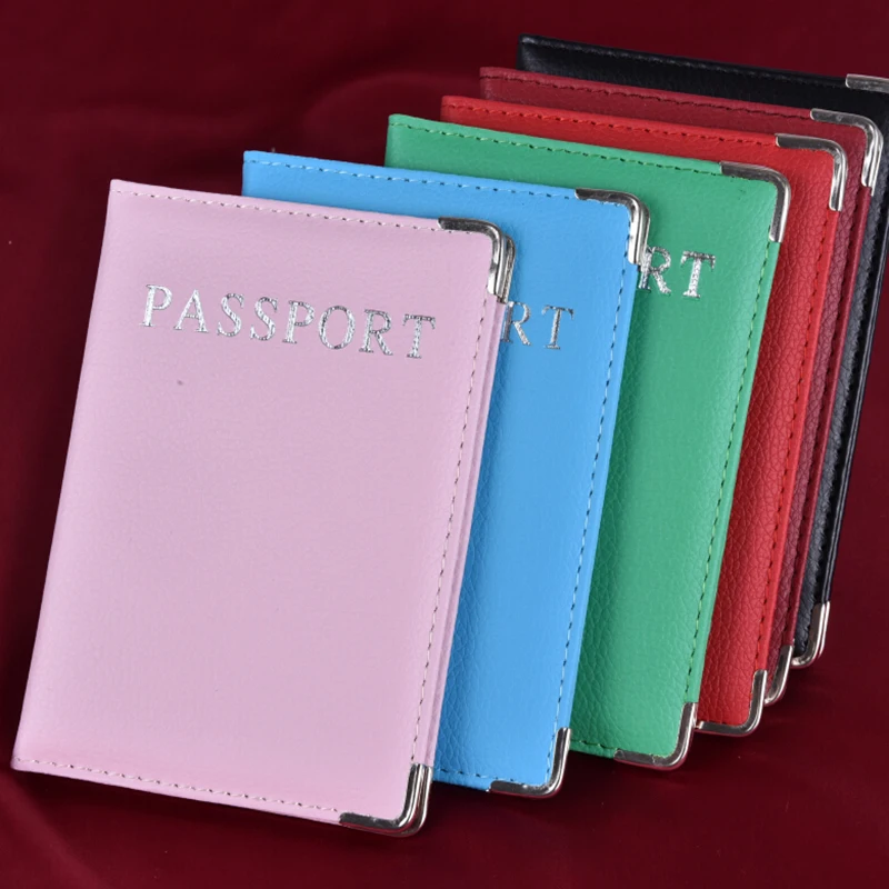 1PC Passport Covers Casual PU Leather Travel ID Card Passport Holder Wallet Case Passport Protective Cover