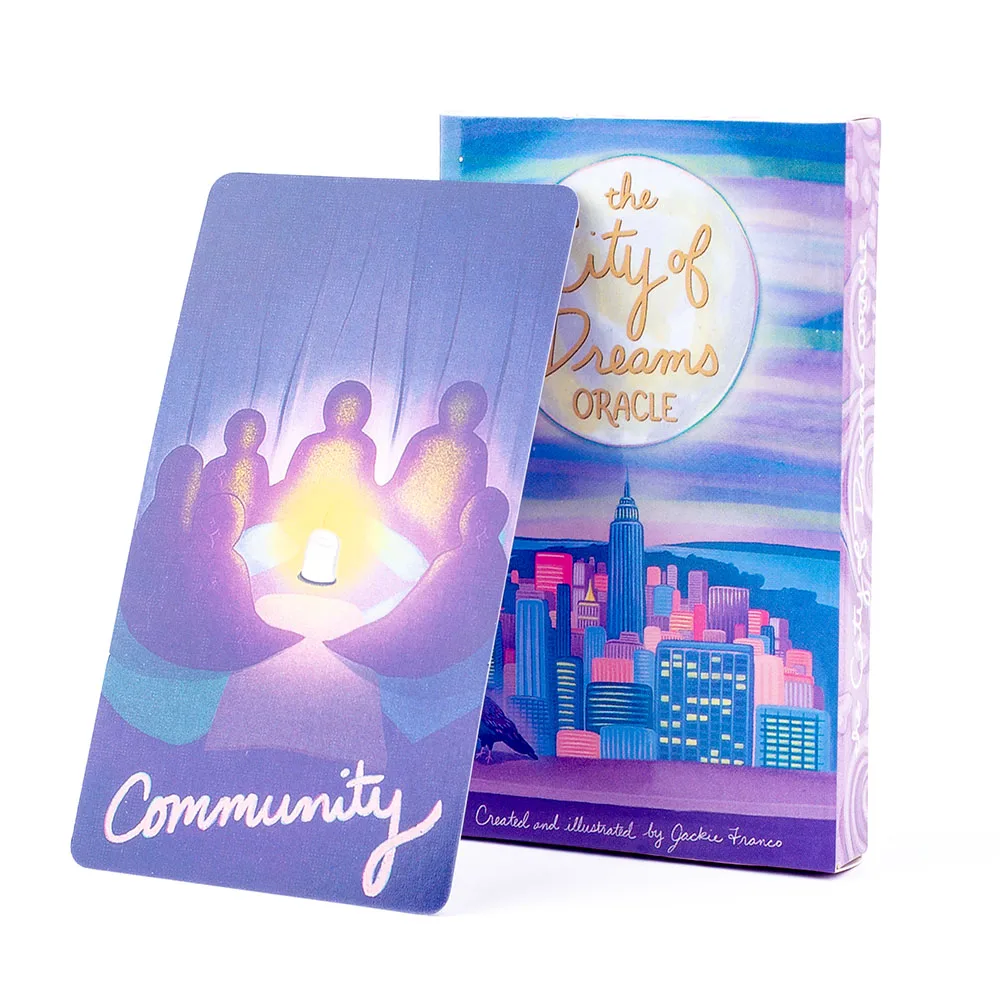 

The City of Dreams Oracle 35 Cards Board Game with Hand-illustrated Pastel Scenes Sweet and Supportive English Visions 10.3*6cm
