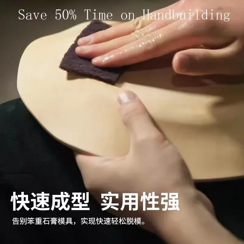 Pottery Press Mold for Clay, MDF Ceramic Slab Template for Geometric Patterns, Reusable Stamp Mold for Pottery Making