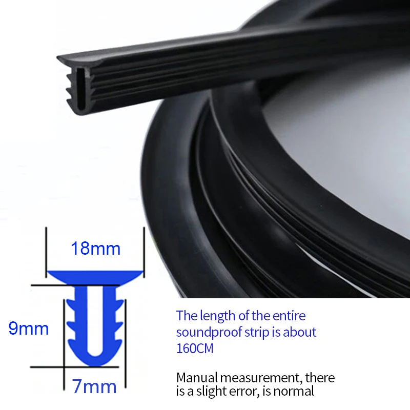 1.6M Car Wiper Windshield Panel Moulding Seal Strip for Lada granta vesta Skoda rapid fabia Mazda 3 Ford Focus 2