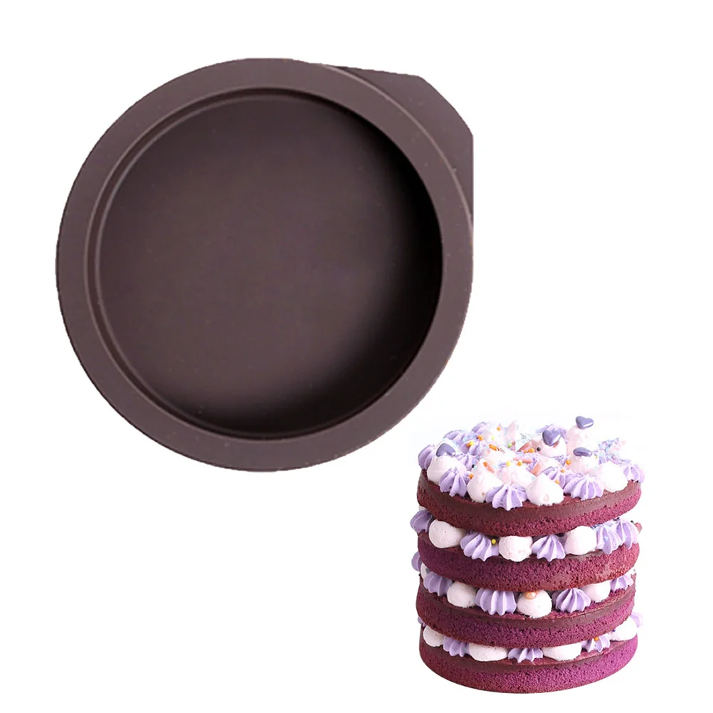 

3Pcs Silicone Baking Tray Bakeware Round Shape Non-Stick for Cake Bread Household Plate Kitchen DIY Baking Tool High Temperature