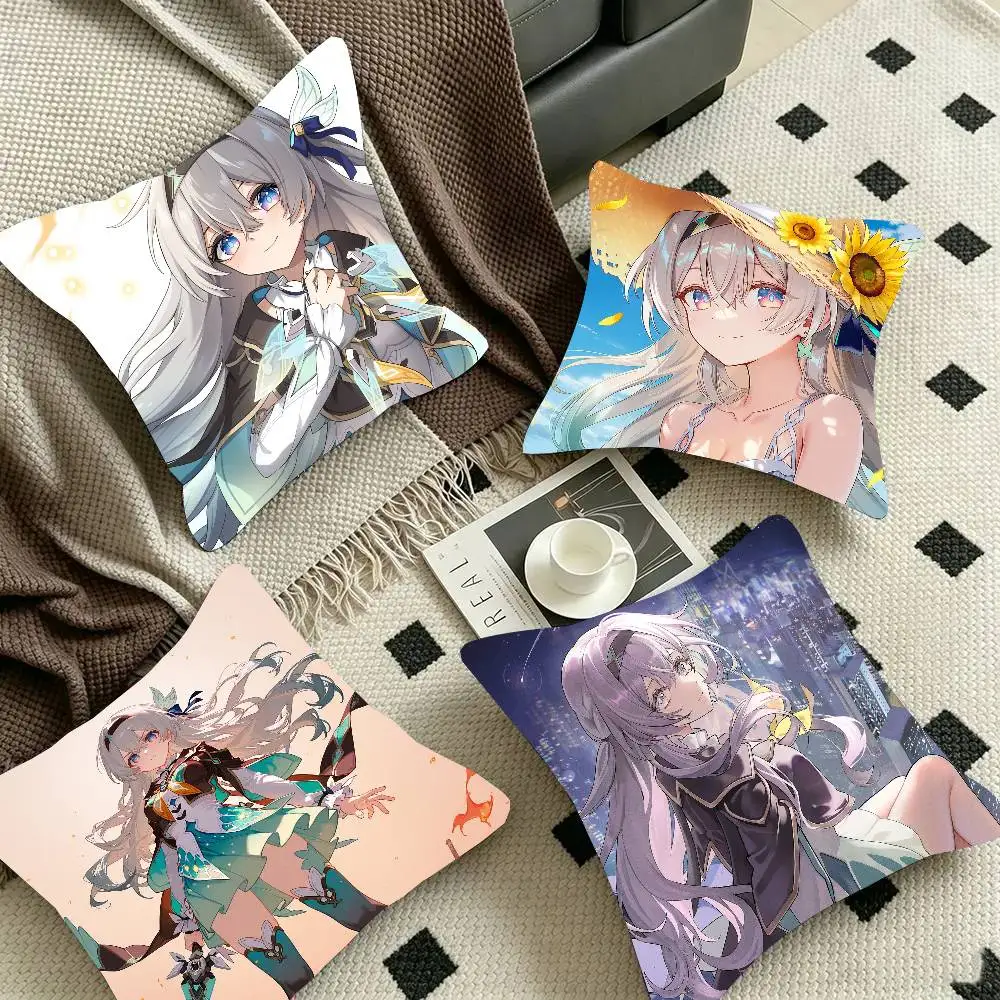 Firefly Anime Honkai Star Rail Pillow Case Fashion Square Pillowcase Bedroom Sofa Room Ins Decoration Leisure
