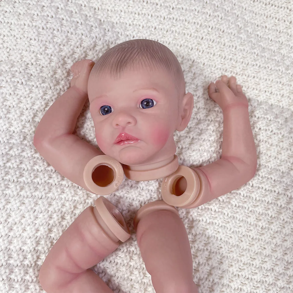Kit bambola rinata Henley da 16 pollici con nuovo volto, parti di bambola non finite dipinte, regalo giocattolo fai da te per neonato realistico per ragazze