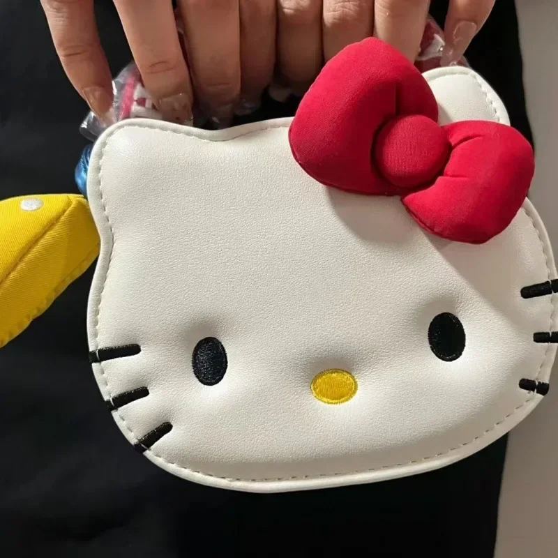 

Sweet Hello Kitty Anime Kawaii MINISO Fashion Crossbody Bag Cute Cartoon Kt Cat Mini Storage Handbag Female Gifts for Girls