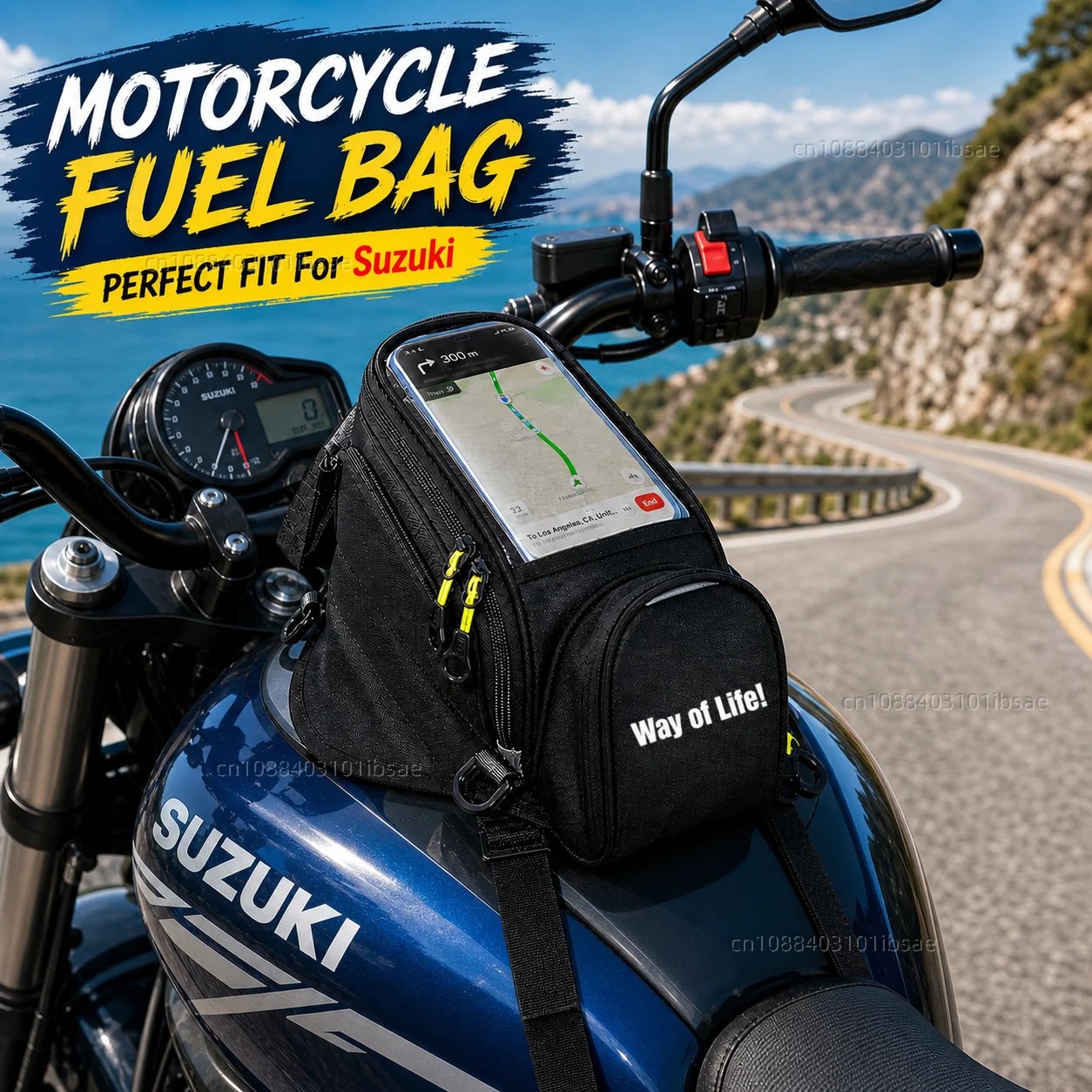 NEW Universal Magnetic Fuel Tank Bag Motorcycle Phone Navigation Pack for SUZUKI 650 VSTROM V STROM DL 650 DL XT DL650 650XT