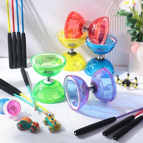 Imagen 2 del producto Diabolo portátil chino Yoyo Diabolo Set equipo de Fitness para adultos niños ancianos ejercicio de agilidad interior al aire libre