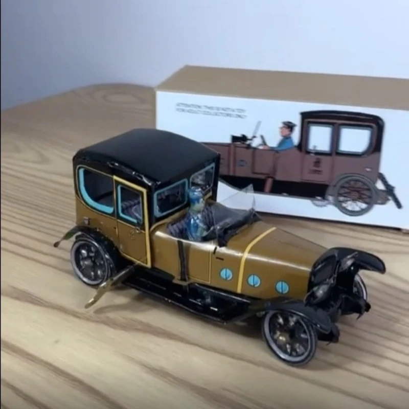 

Metal Tin Clockwork Toy Collection Retro Vintage Cars Spanish Car Mechanical Figures Model Kids Gift Wind Up Toy