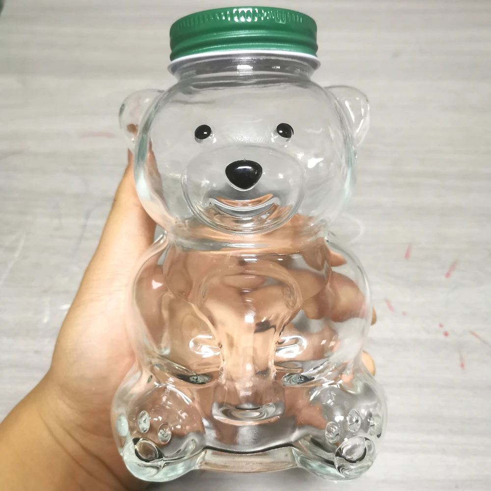 

40 шт., 500 мл/16 унций, стеклянная банка для медного медведя, бутылки для напитков, банки для меда, чашки для хранения сока, магазин меда, Лидер продаж