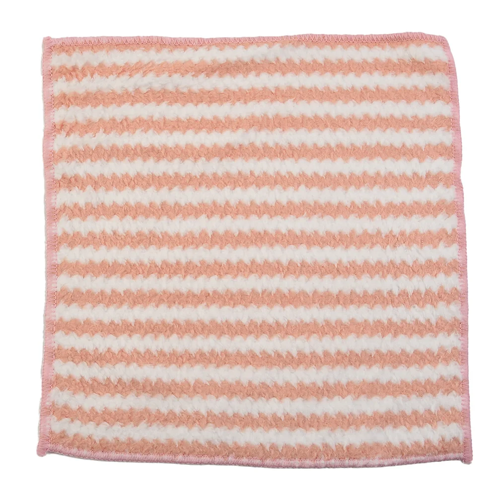 10pcs Kitchen Towels Microfibre Cleaning Cloth 25X25cm Great Absorbent Dish Car Glass Mirror Household Cleaning Gadgets
