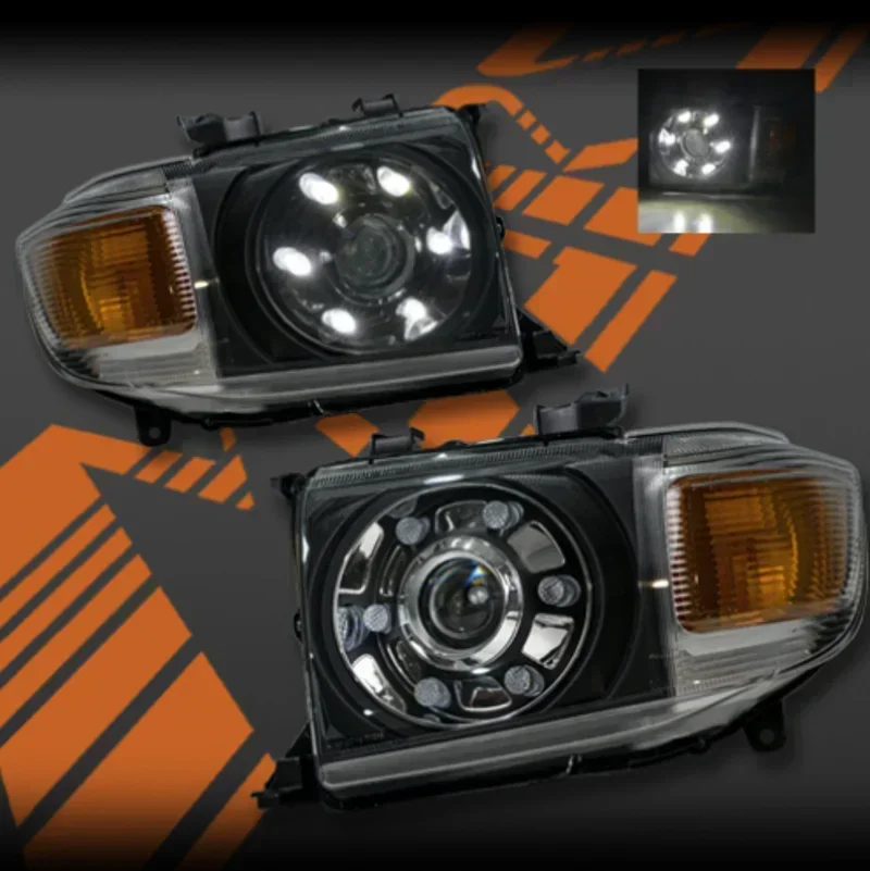 

Car Headlight Black LED for Land Cruiser 70 Series 2007-2024, FJ70 LC73 LC76 LC78 LC79