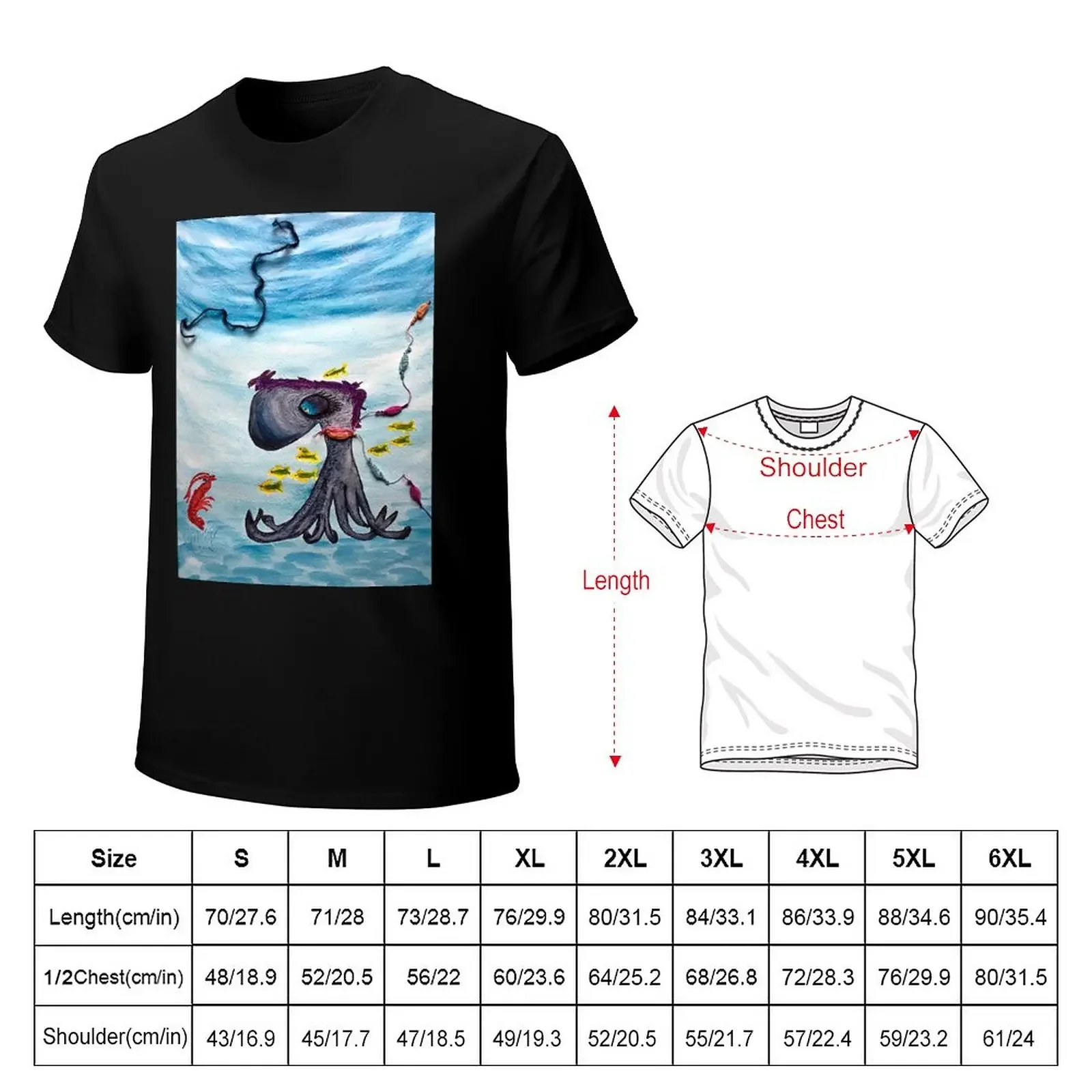 Ocean Friends: Octavia the Octopus and Shelley the Shrimp (1 of 3) T-Shirt summer top oversizeds oversized t shirt men