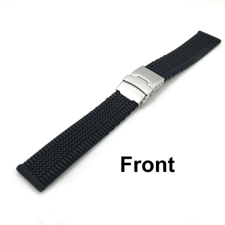 20mm 22mm 24mm Silicone Watch Strap Soft Rubber Watch Band Waterproof Sport Diving Bracelet Women Men Wristband Universal Strap